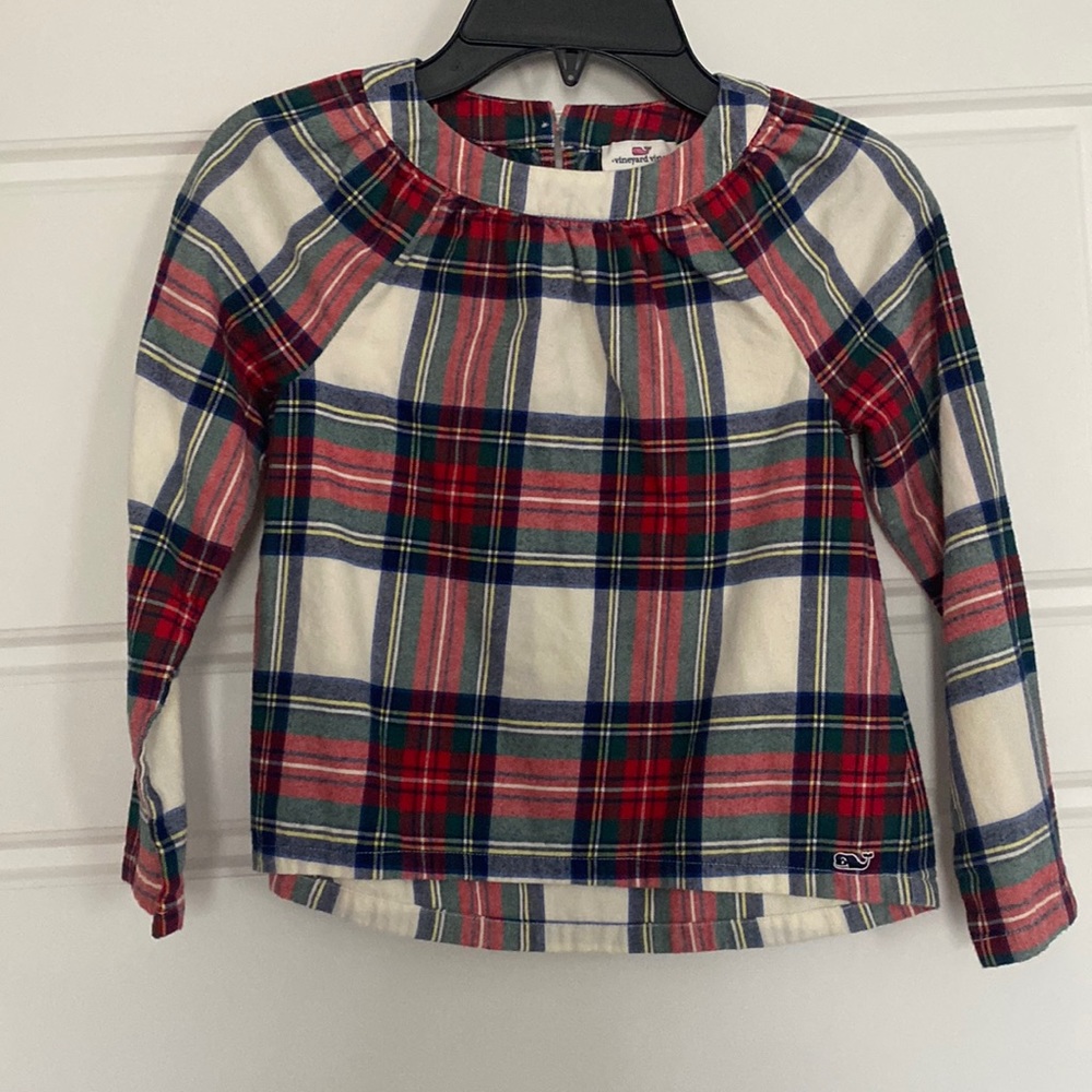 Vineyard Vines plaid shirt, girls XS